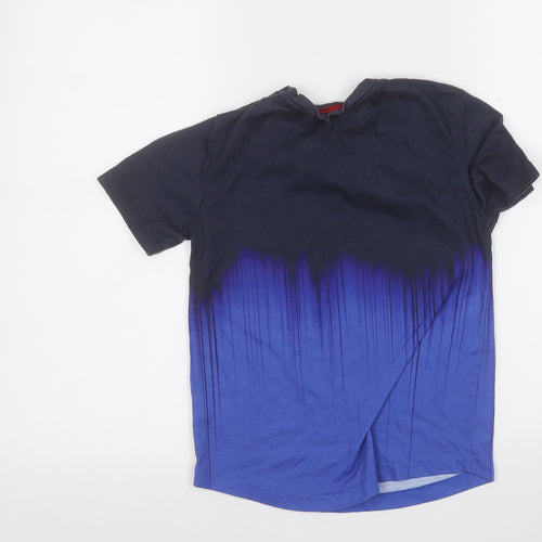 DFND Boys Blue  Polyester Basic T-Shirt Size S Round Neck