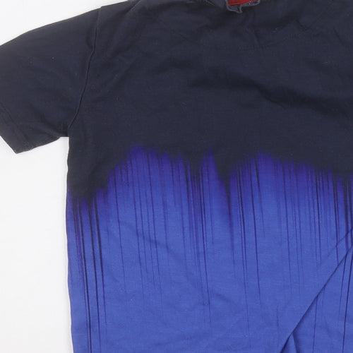 DFND Boys Blue  Polyester Basic T-Shirt Size S Round Neck