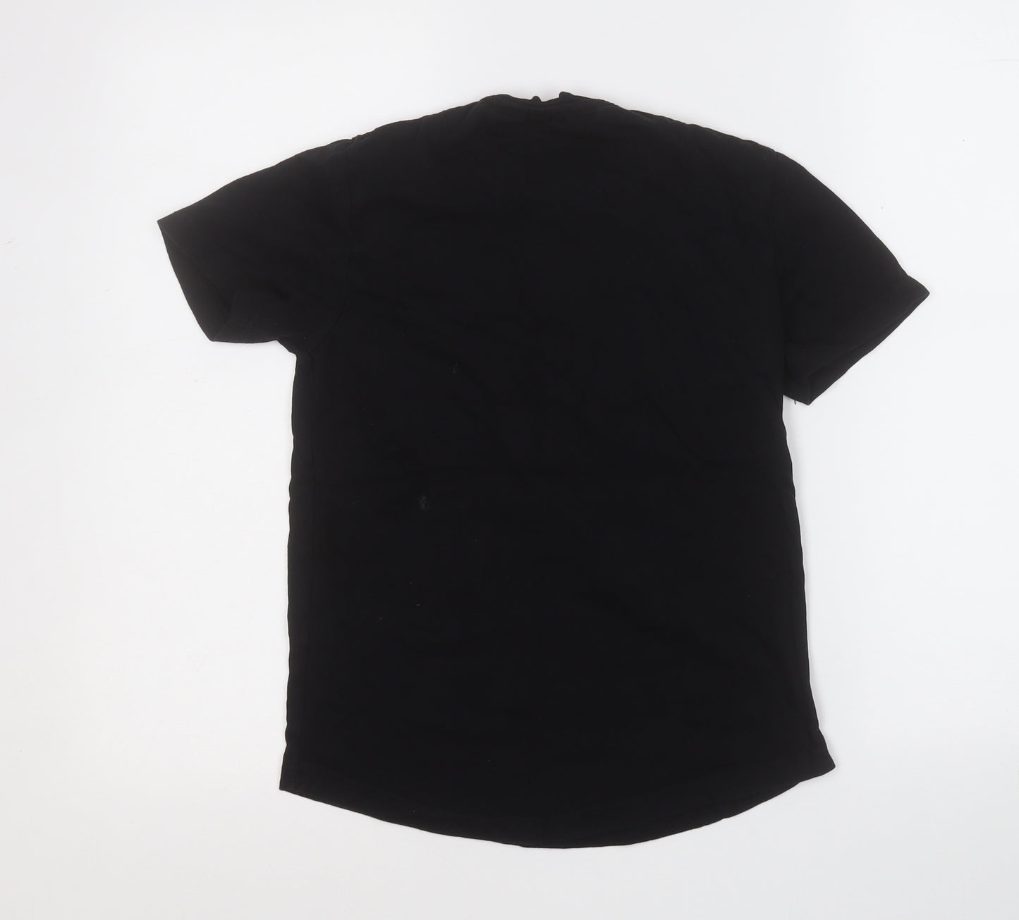 DFND Boys Black  Cotton Basic T-Shirt Size 11-12 Years Round Neck