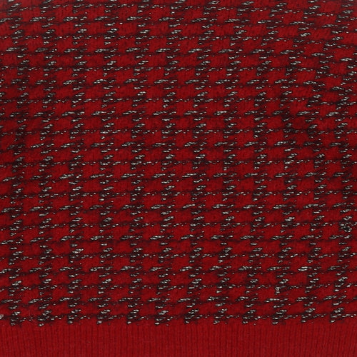 MNG Womens Red Round Neck  Acrylic Pullover Jumper Size S