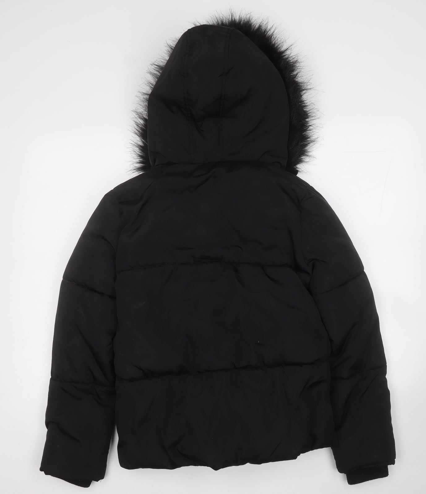 F&F Girls Black   Puffer Jacket Coat Size 12-13 Years