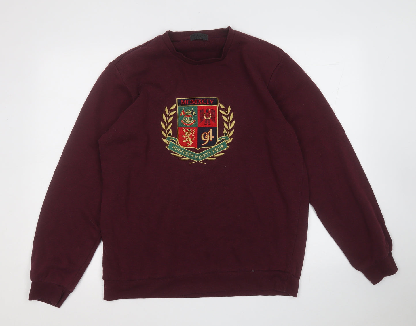 Primark Mens Red  Polyester Pullover Sweatshirt Size L