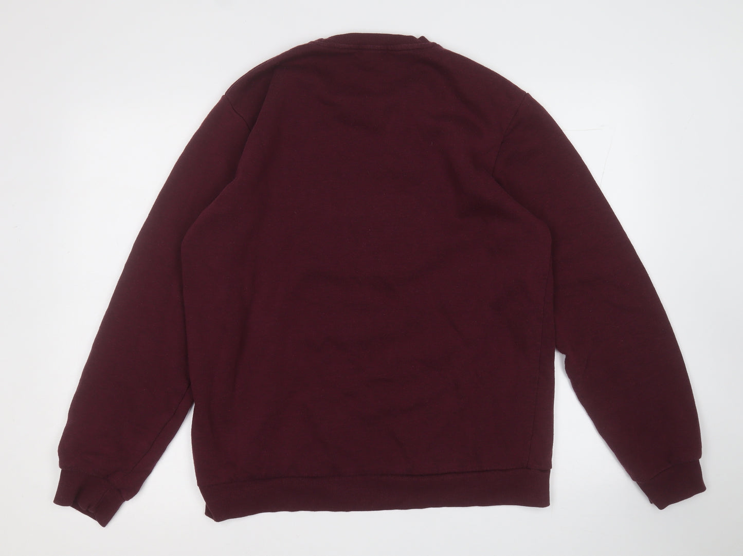 Primark Mens Red  Polyester Pullover Sweatshirt Size L