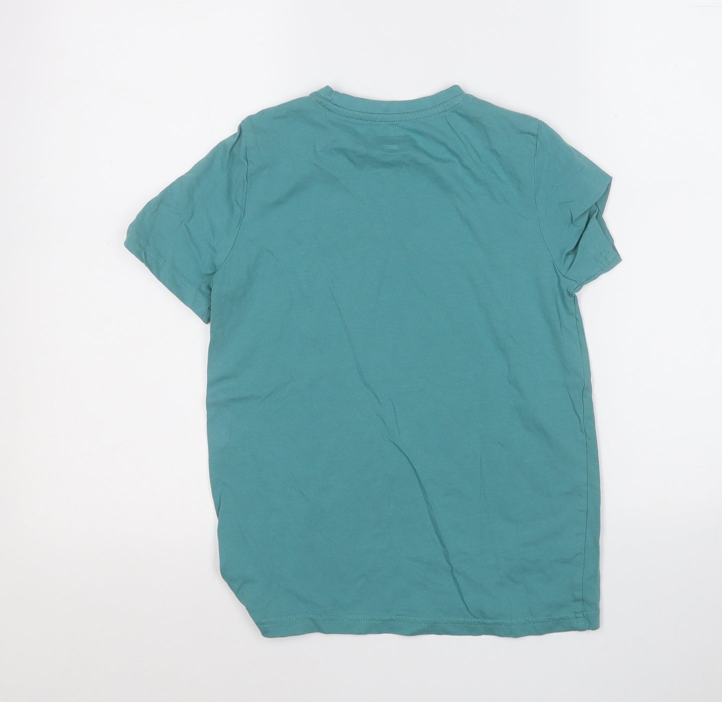 F&F Boys Blue  Cotton Basic T-Shirt Size 9-10 Years Round Neck