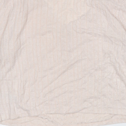 Primark Womens Pink V-Neck  Viscose Pullover Jumper Size 12