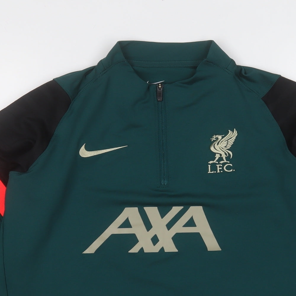 Nike Boys Green  Polyester Pullover Sweatshirt Size L   - Liverpool