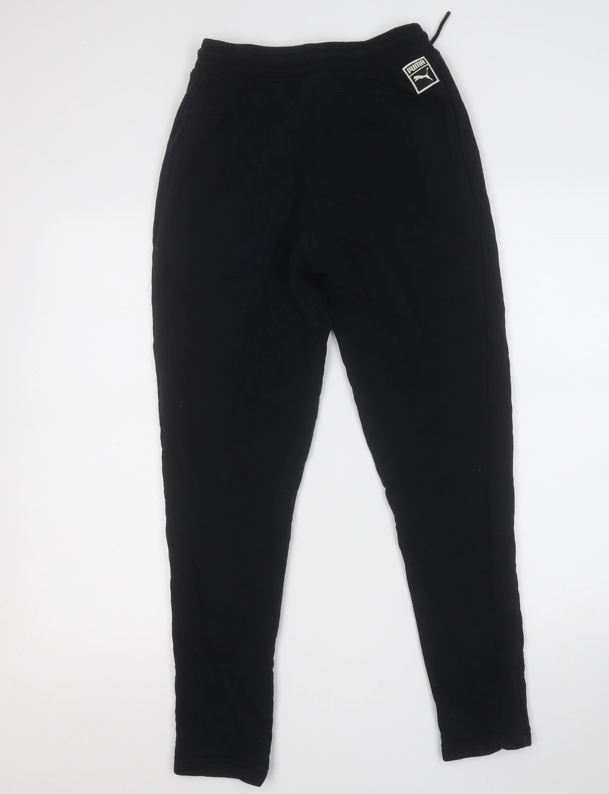 PUMA Mens Black  Cotton Jogger Trousers Size XS L26 in Regular