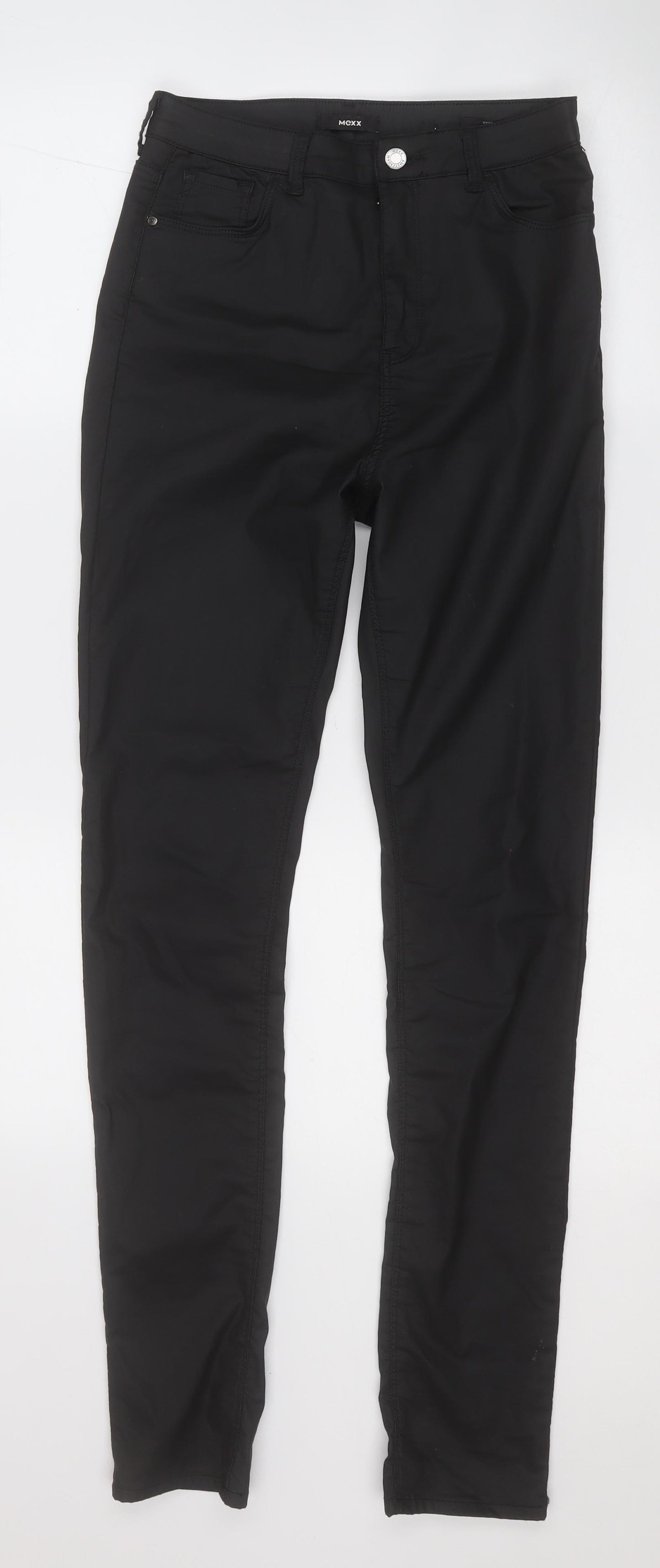 Mexx Womens Black  Cotton Jegging Trousers Size 28 L31 in Regular  - Pleather