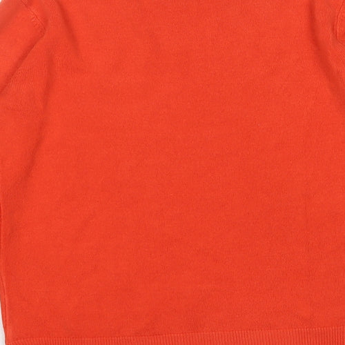 Marks and Spencer Womens Red Round Neck  Acrylic Pullover Jumper Size 8