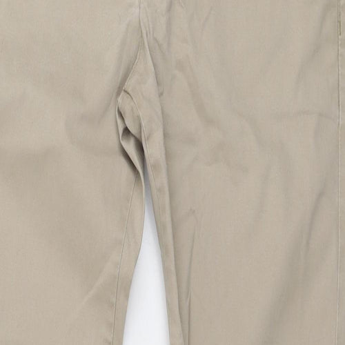 All Saints Mens Beige  Cotton Chino Trousers Size 28 in L30 in Slim Button