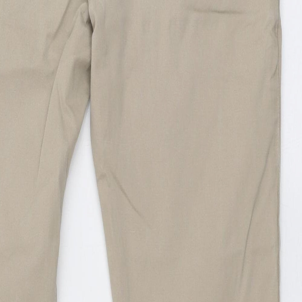 All Saints Mens Beige  Cotton Chino Trousers Size 28 in L30 in Slim Button