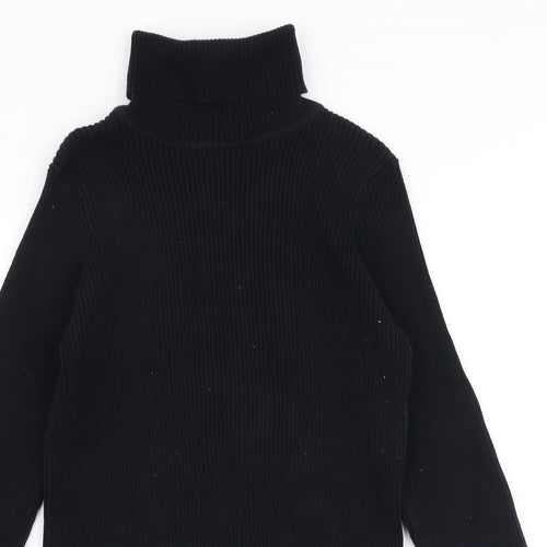 Matalan Girls Beige Roll Neck  100% Cotton Pullover Jumper Size 13 Years  Pullover