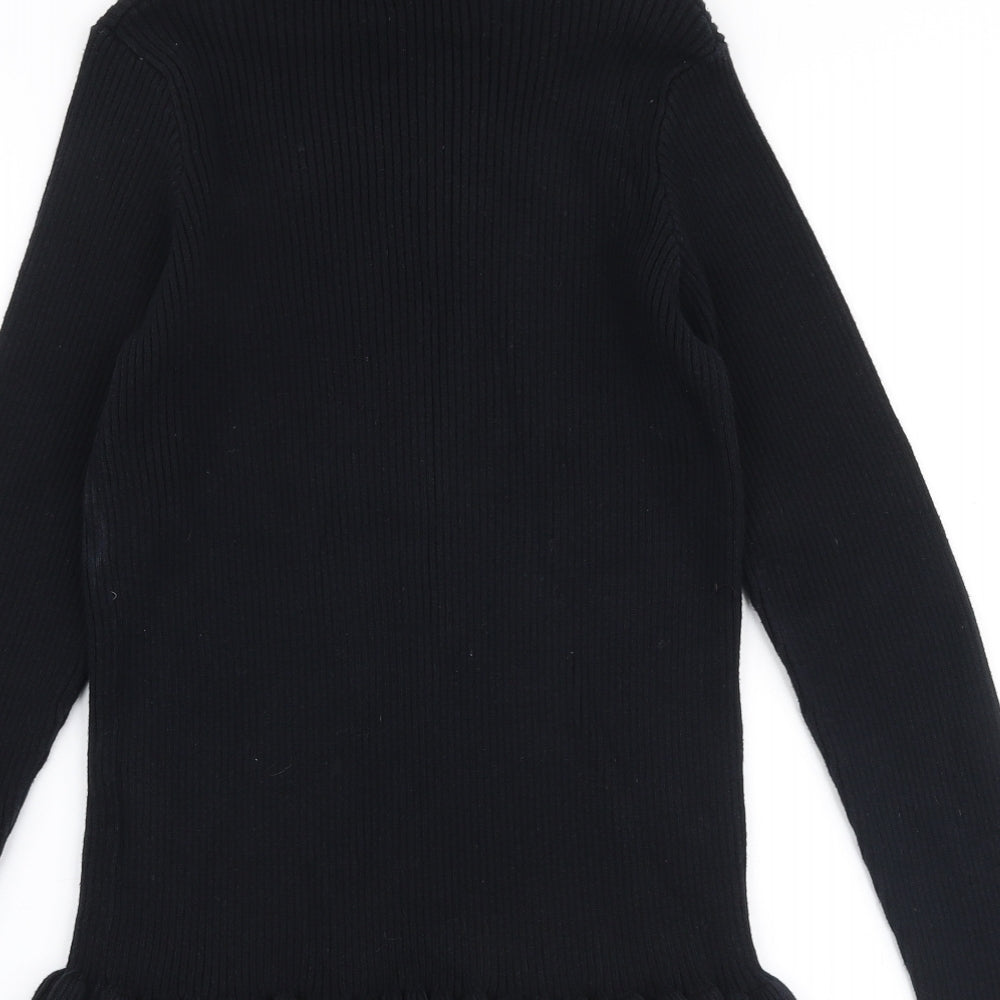Matalan Girls Beige Roll Neck  100% Cotton Pullover Jumper Size 13 Years  Pullover
