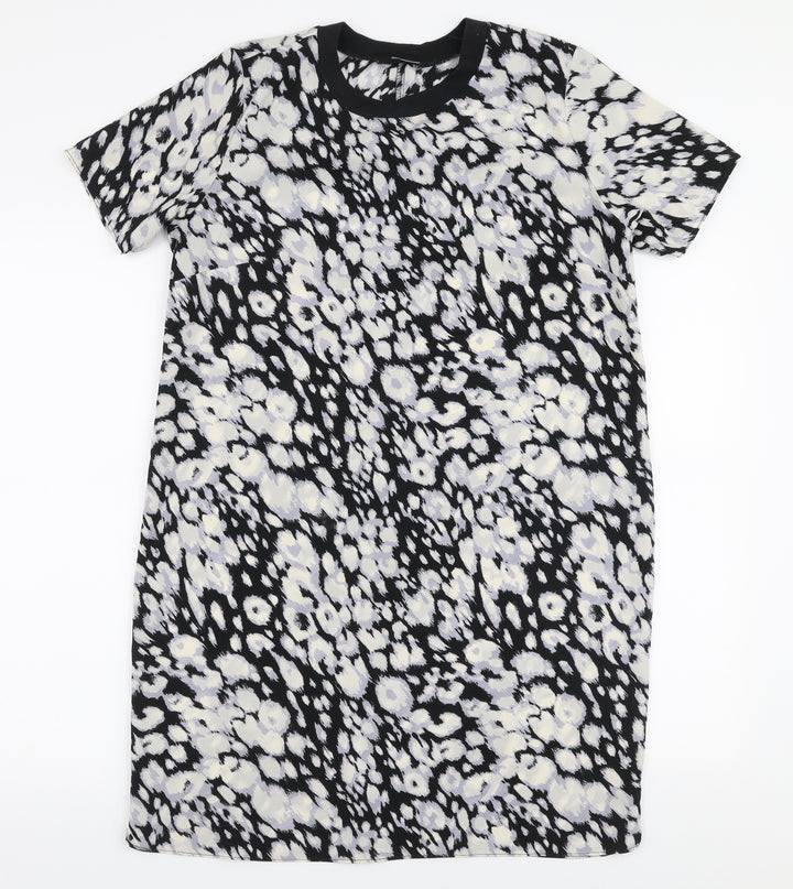 F&F Womens Multicoloured Animal Print Polyester A-Line Size 10 Round Neck Pullover