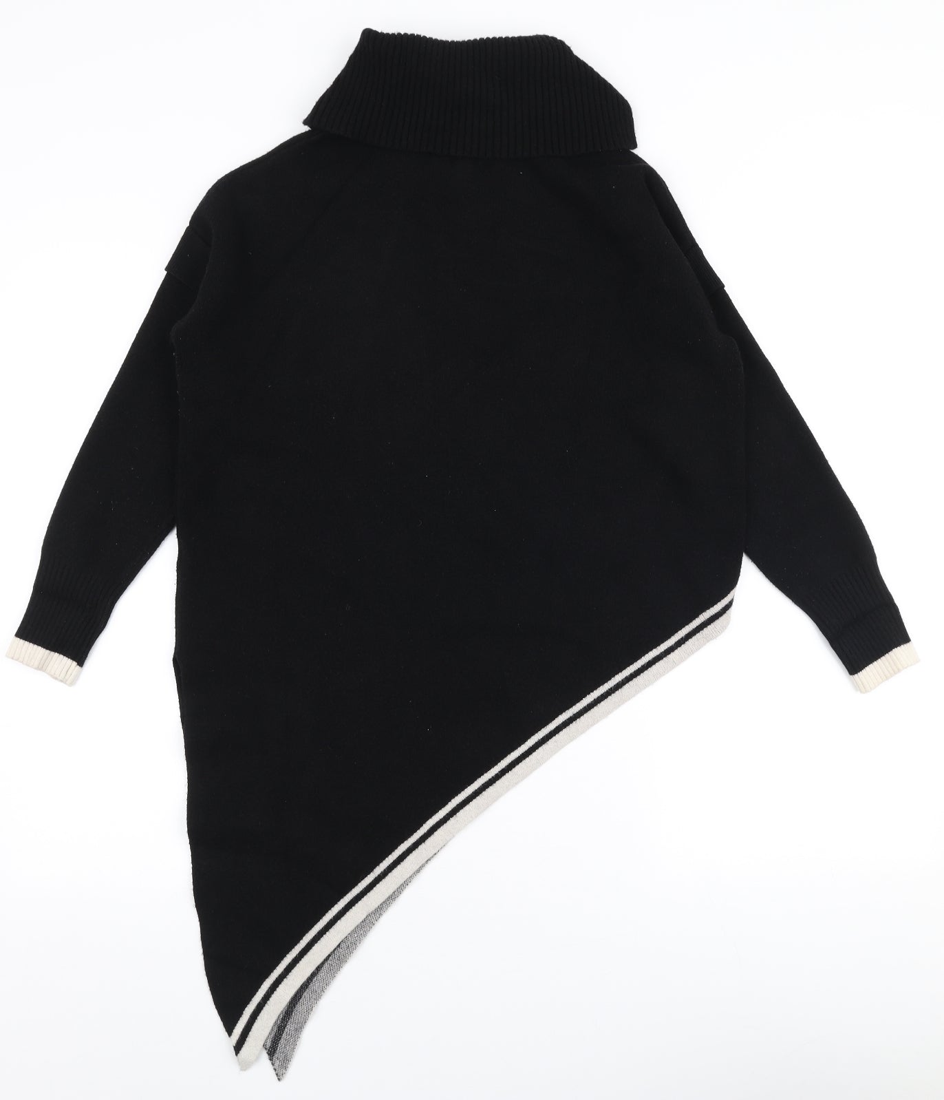 River Island Womens Black Roll Neck  Viscose Pullover Jumper Size S