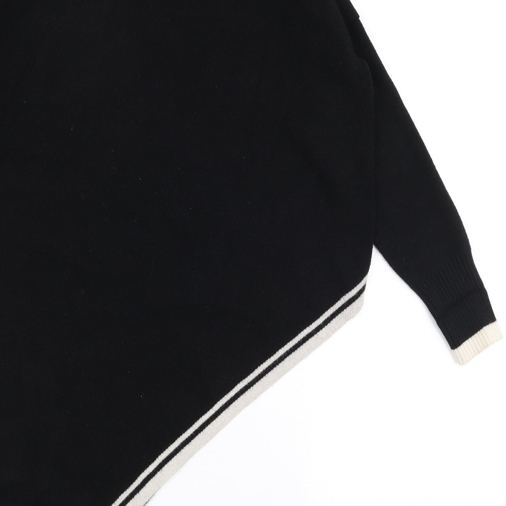 River Island Womens Black Roll Neck  Viscose Pullover Jumper Size S