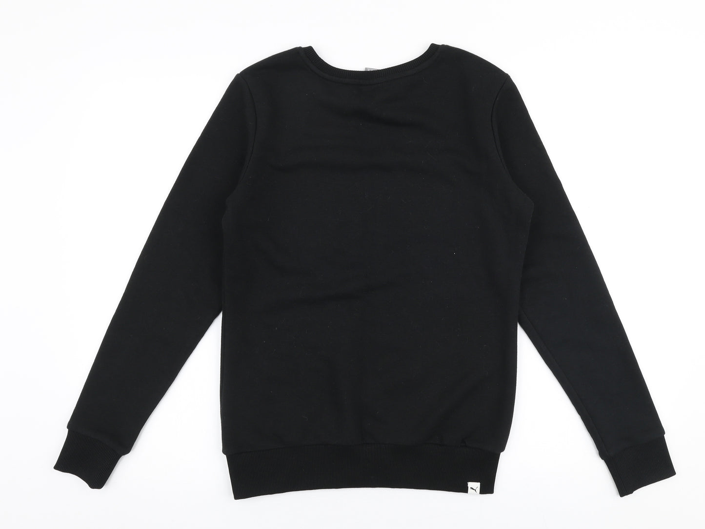 PUMA Womens Black  Cotton Pullover Sweatshirt Size 10  Pullover