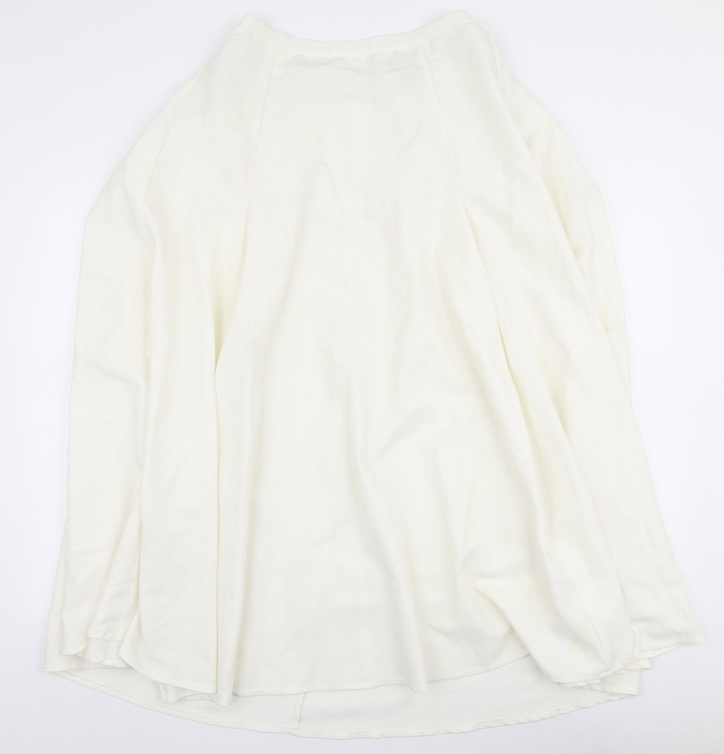 In the Style Womens White  Polyester Skater Skirt Size 10   Zip