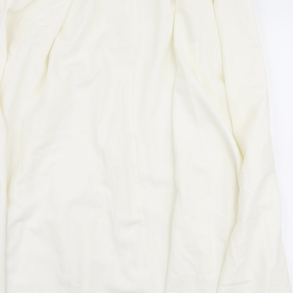 In the Style Womens White  Polyester Skater Skirt Size 10   Zip