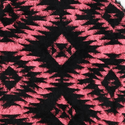 Quiz Womens Multicoloured V-Neck Geometric Polyester Pullover Jumper Size S