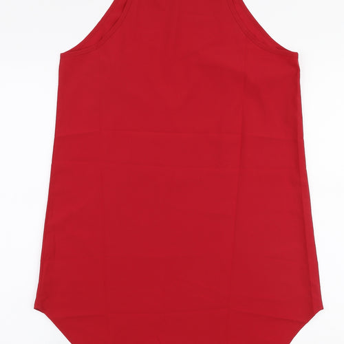 Yoins Womens Red  Polyester Camisole Blouse Size S Round Neck
