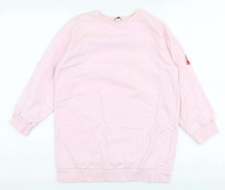 George Girls Pink Cotton Pullover Sweatshirt Size 9-10 Years Pullover