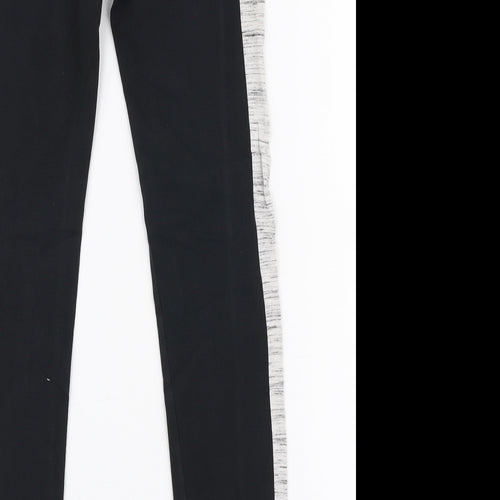 Pink Soda Womens Black  Polyester Capri Leggings Size 4 L25 in