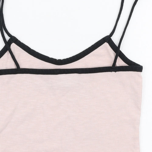 Topshop Womens Pink  Polyester Cropped Tank Size 6 Round Neck - Love affair