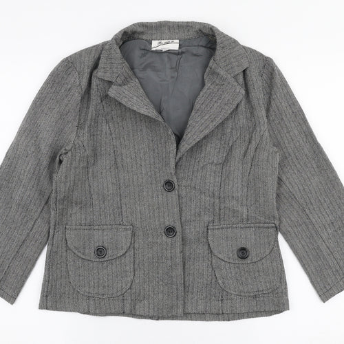 Seara Womens Grey   Jacket Blazer Size 8  Button