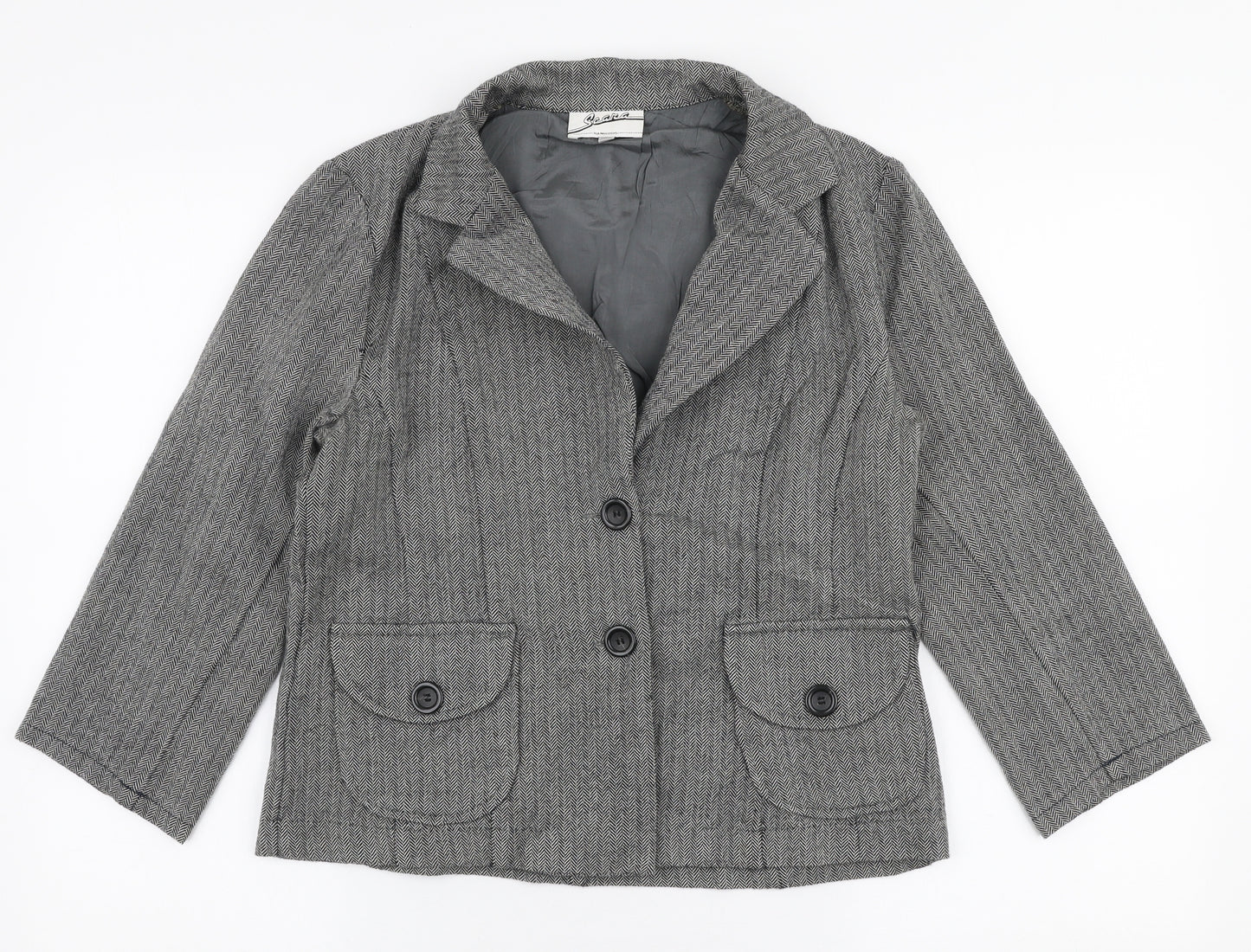 Seara Womens Grey   Jacket Blazer Size 8  Button