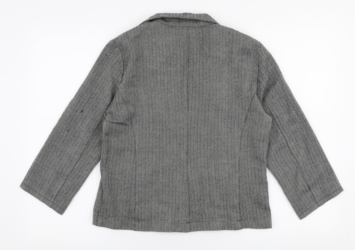 Seara Womens Grey   Jacket Blazer Size 8  Button