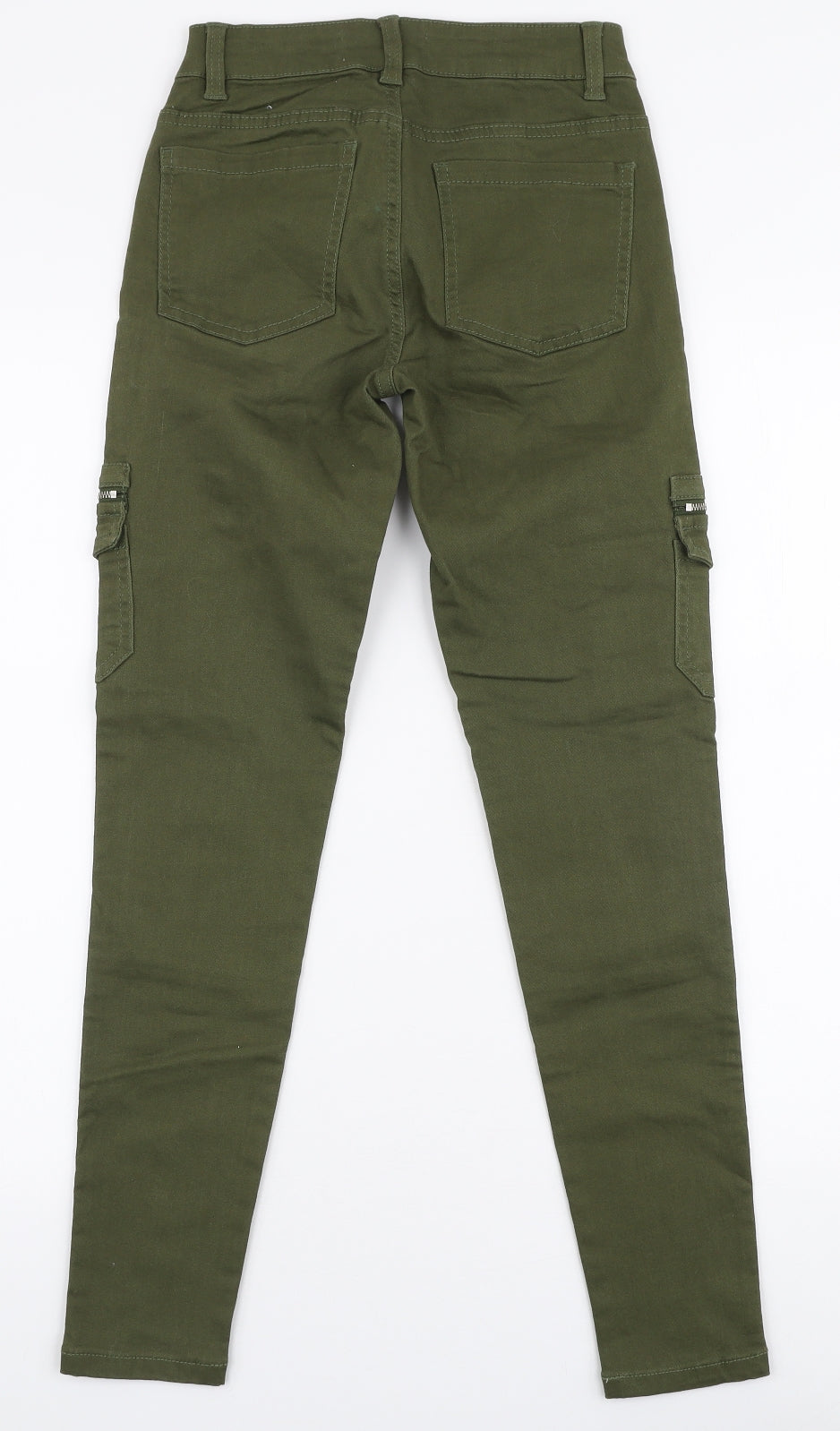 Denim Co Womens Green  Cotton Skinny Jeans Size 6 L27 in Slim Zip - Cargo