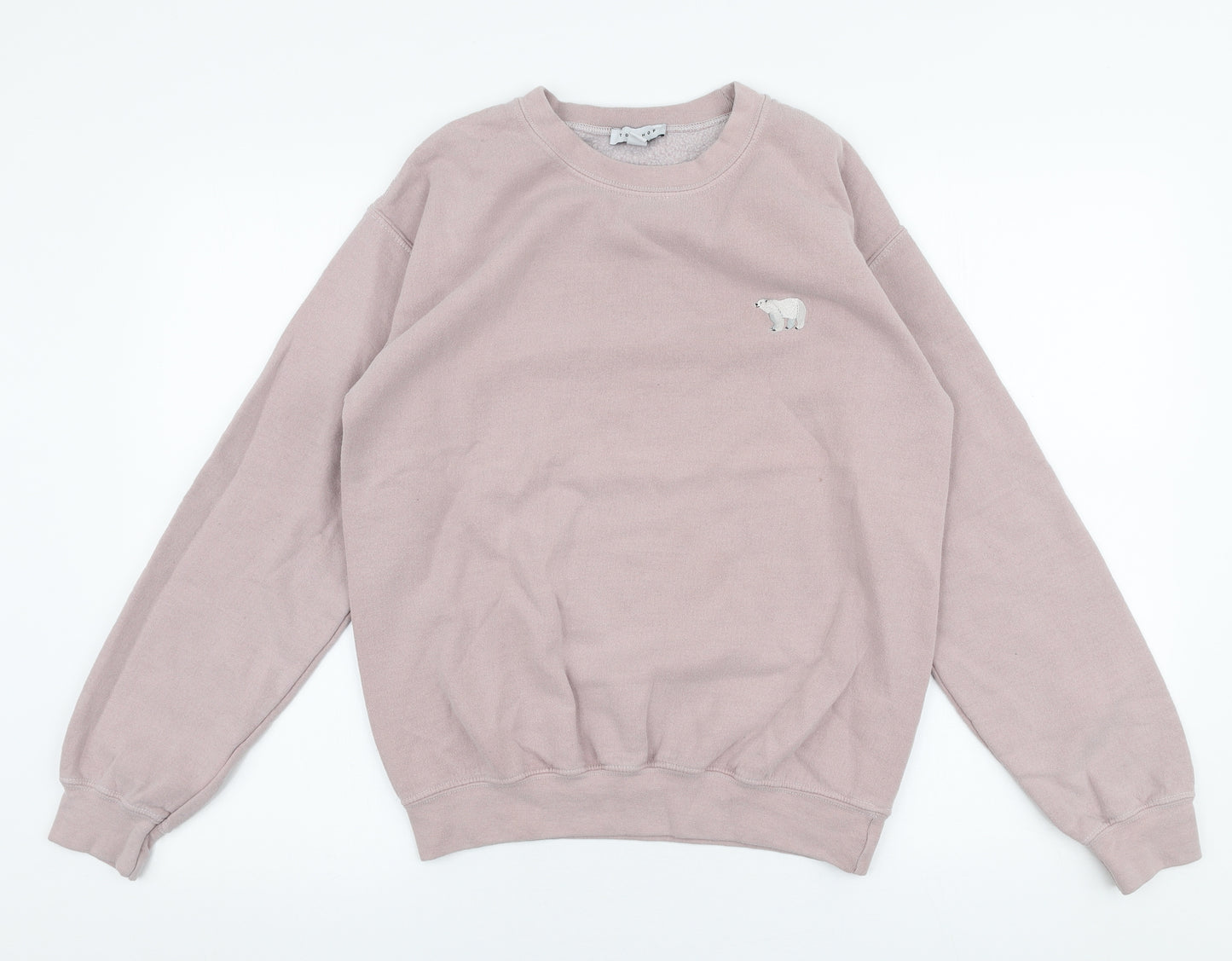 Topshop Womens Pink  Polyester Pullover Sweatshirt Size S  Pullover