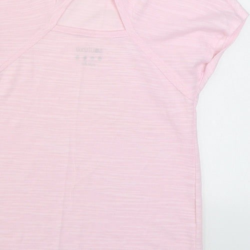 Matalan Girls Pink  Polyester Basic T-Shirt Size 8-9 Years Round Neck Pullover