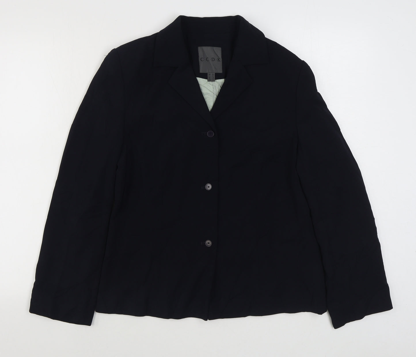 CCDK Womens Blue   Jacket Blazer Size 14  Button