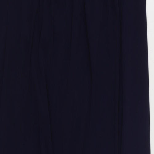 Valerie Bertinelli Womens Blue  Polyester Maxi  Size 10  Off the Shoulder Zip