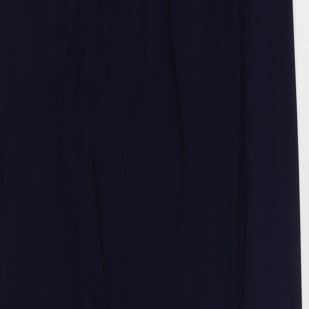 Valerie Bertinelli Womens Blue  Polyester Maxi  Size 10  Off the Shoulder Zip