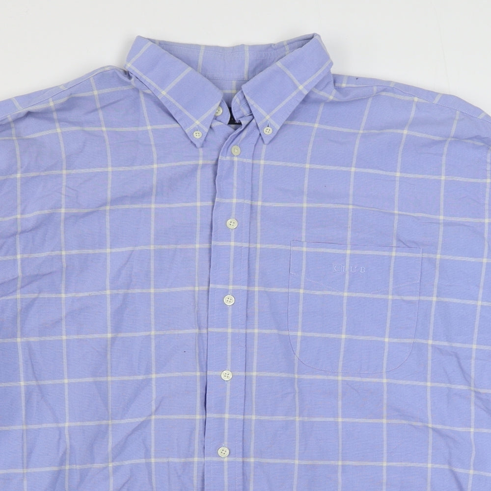 Club Dublin Womens Blue  100% Cotton Basic Button-Up Size XL Collared