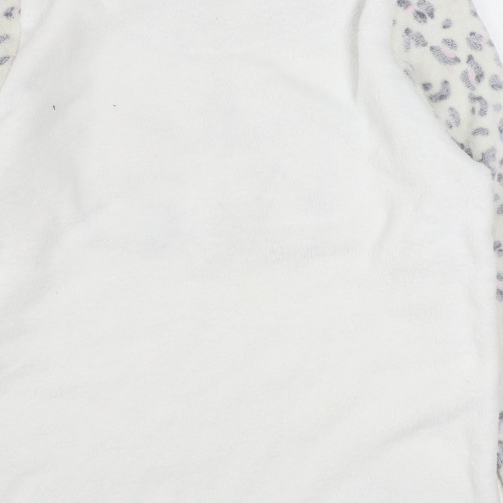 Priark Womens White Geometric Polyester Top Pyjama Top Size M