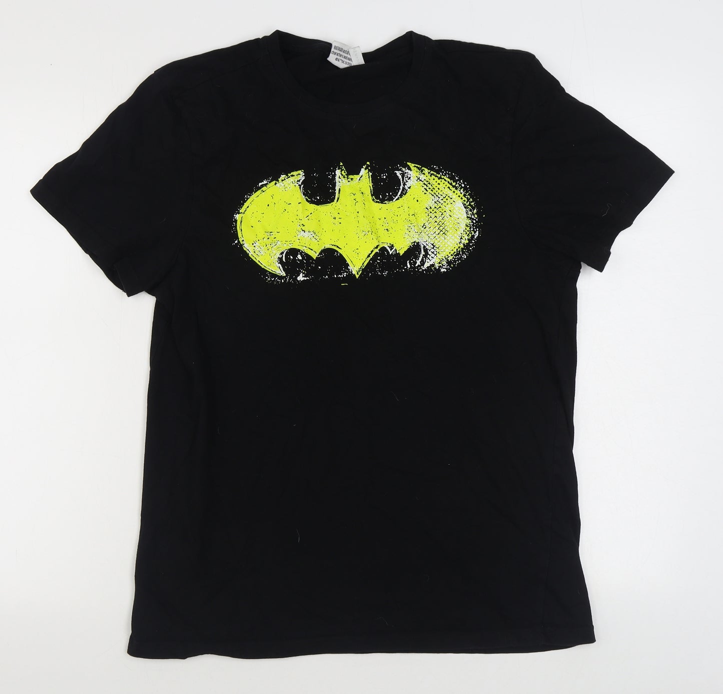 Batman Mens Black  Cotton  T-Shirt Size XL Round Neck