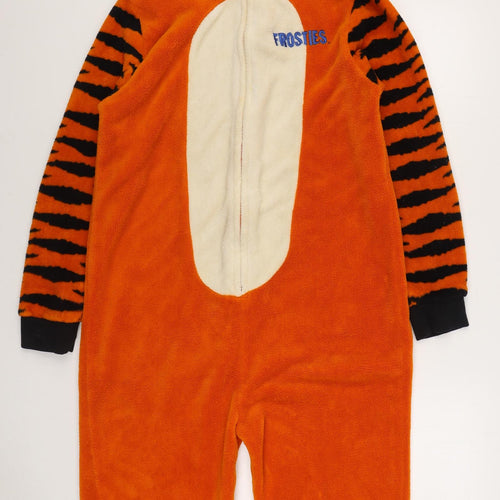 Primark Mens Orange Animal Print Polyester  One Piece Size S  Zip - Frosties