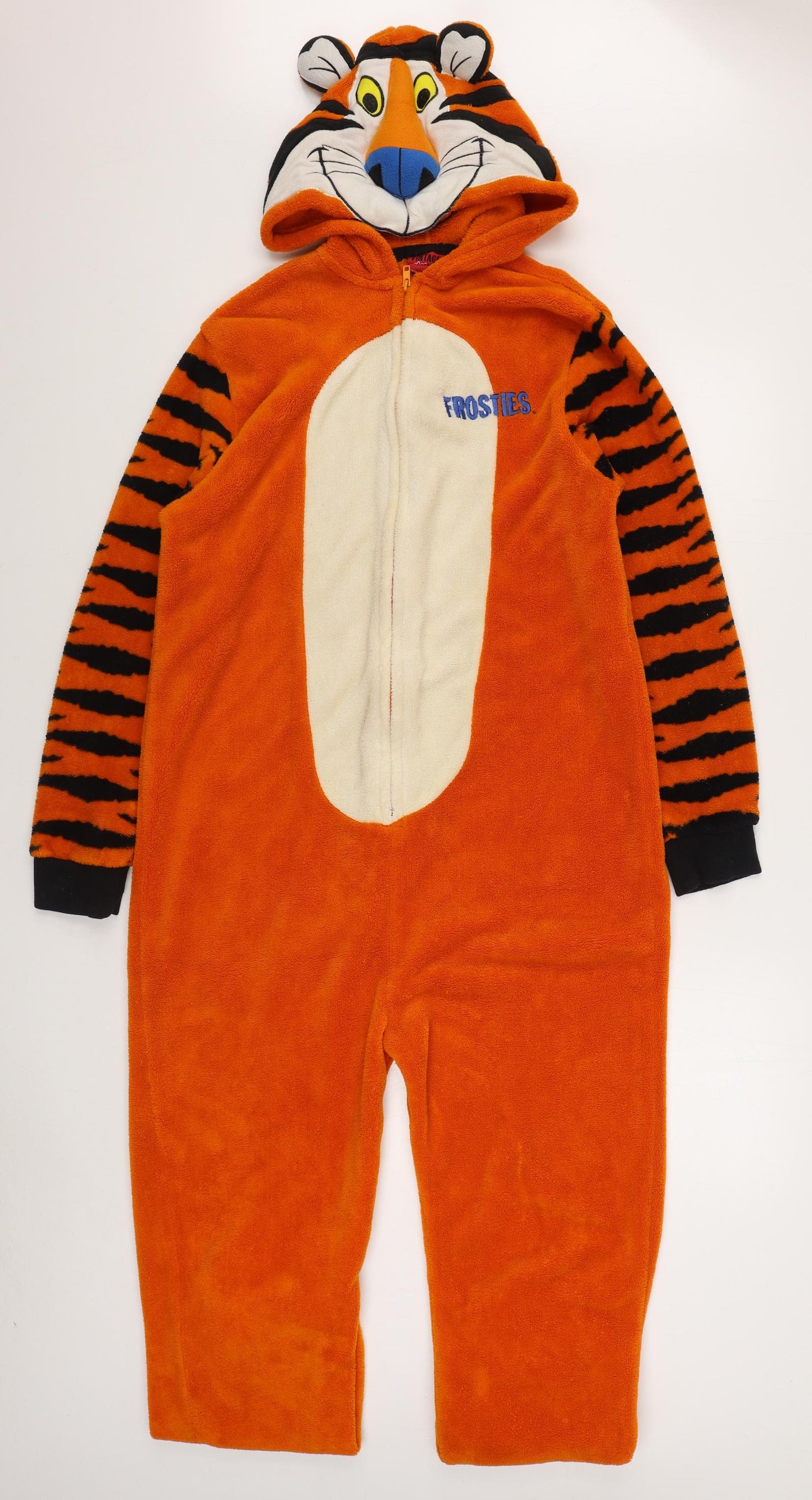 Primark Mens Orange Animal Print Polyester  One Piece Size S  Zip - Frosties