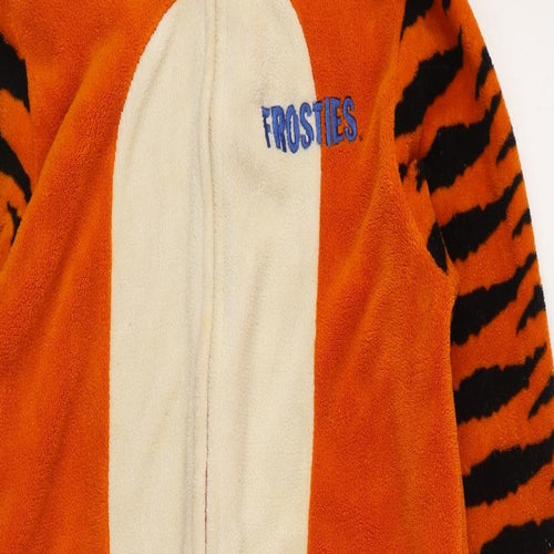 Primark Mens Orange Animal Print Polyester  One Piece Size S  Zip - Frosties