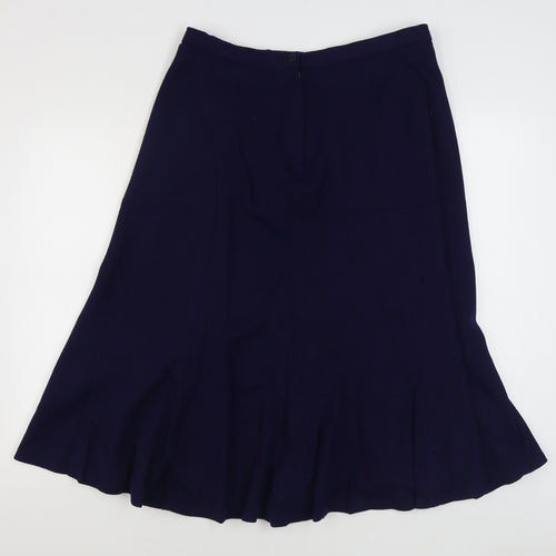 Square one Womens Blue  Acrylic Peasant Skirt Size 16   Zip
