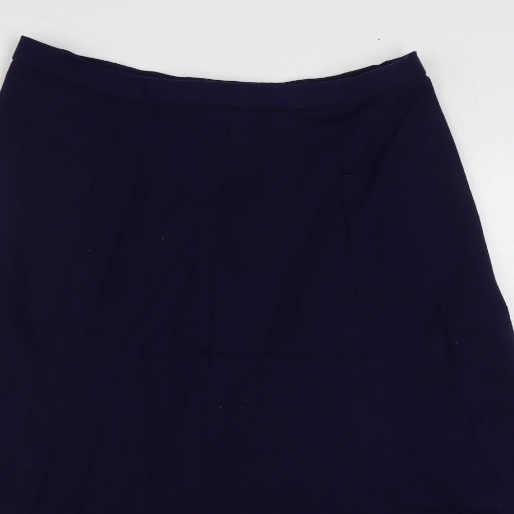 Square one Womens Blue  Acrylic Peasant Skirt Size 16   Zip