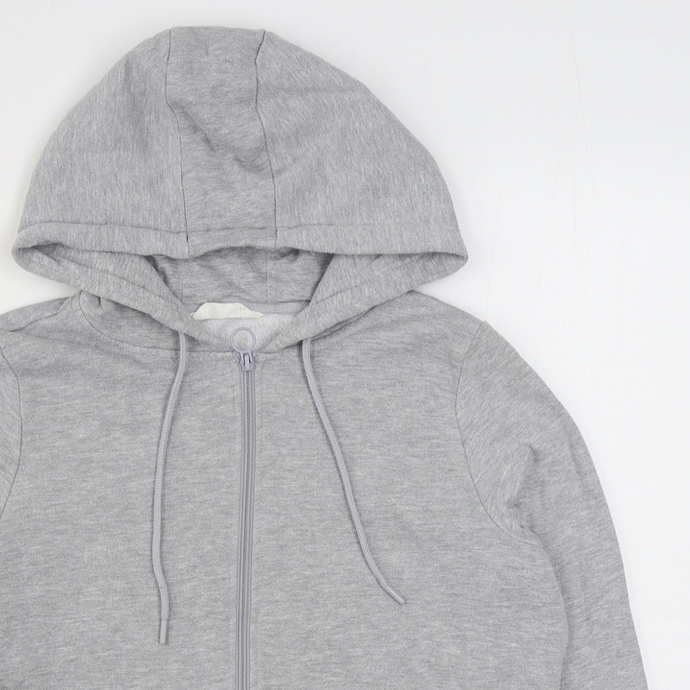 Primark Womens Grey  Cotton Full Zip Hoodie Size M  Pullover