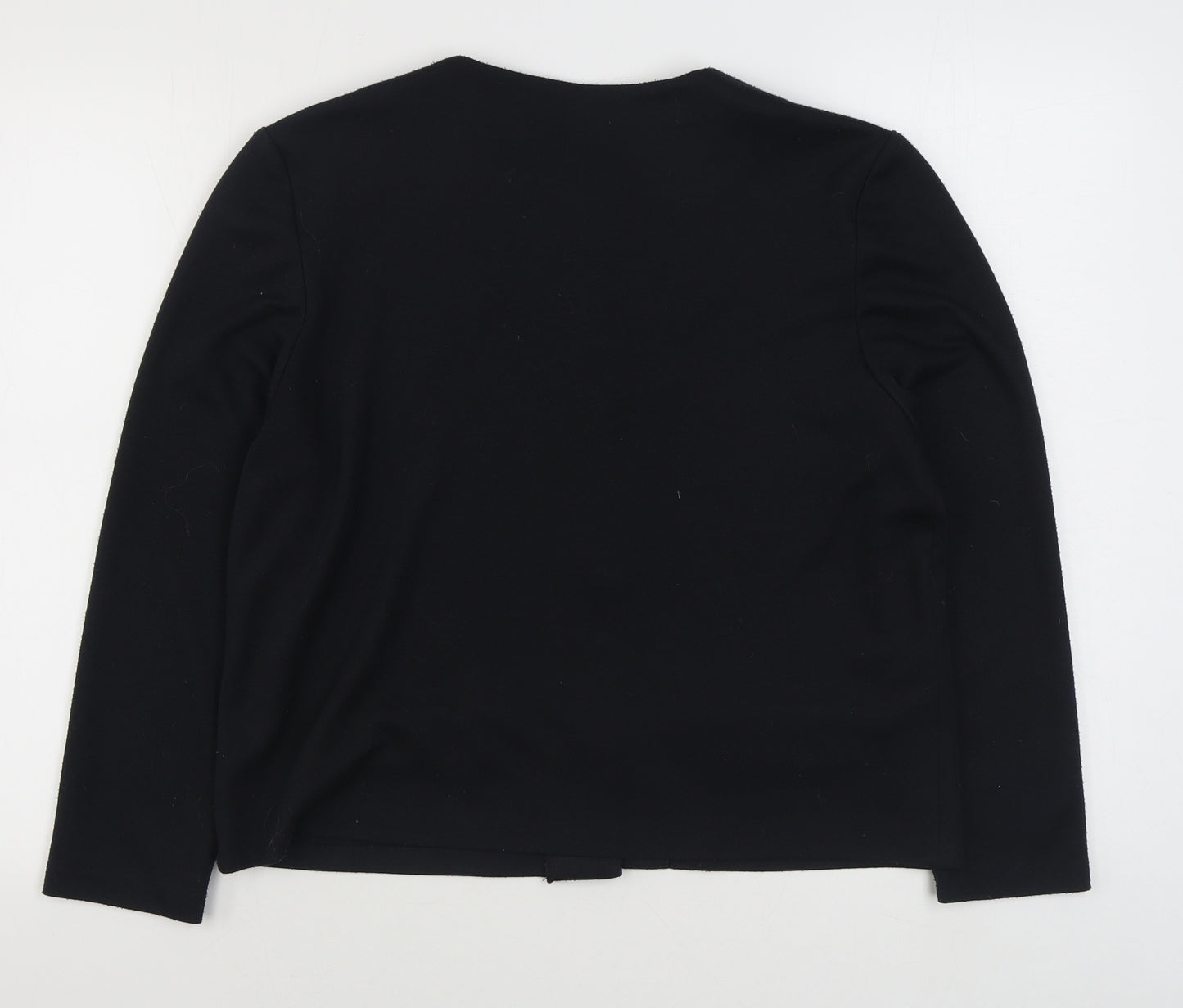 Debenhams Womens Black Round Neck  Polyester Cardigan Jumper Size 16