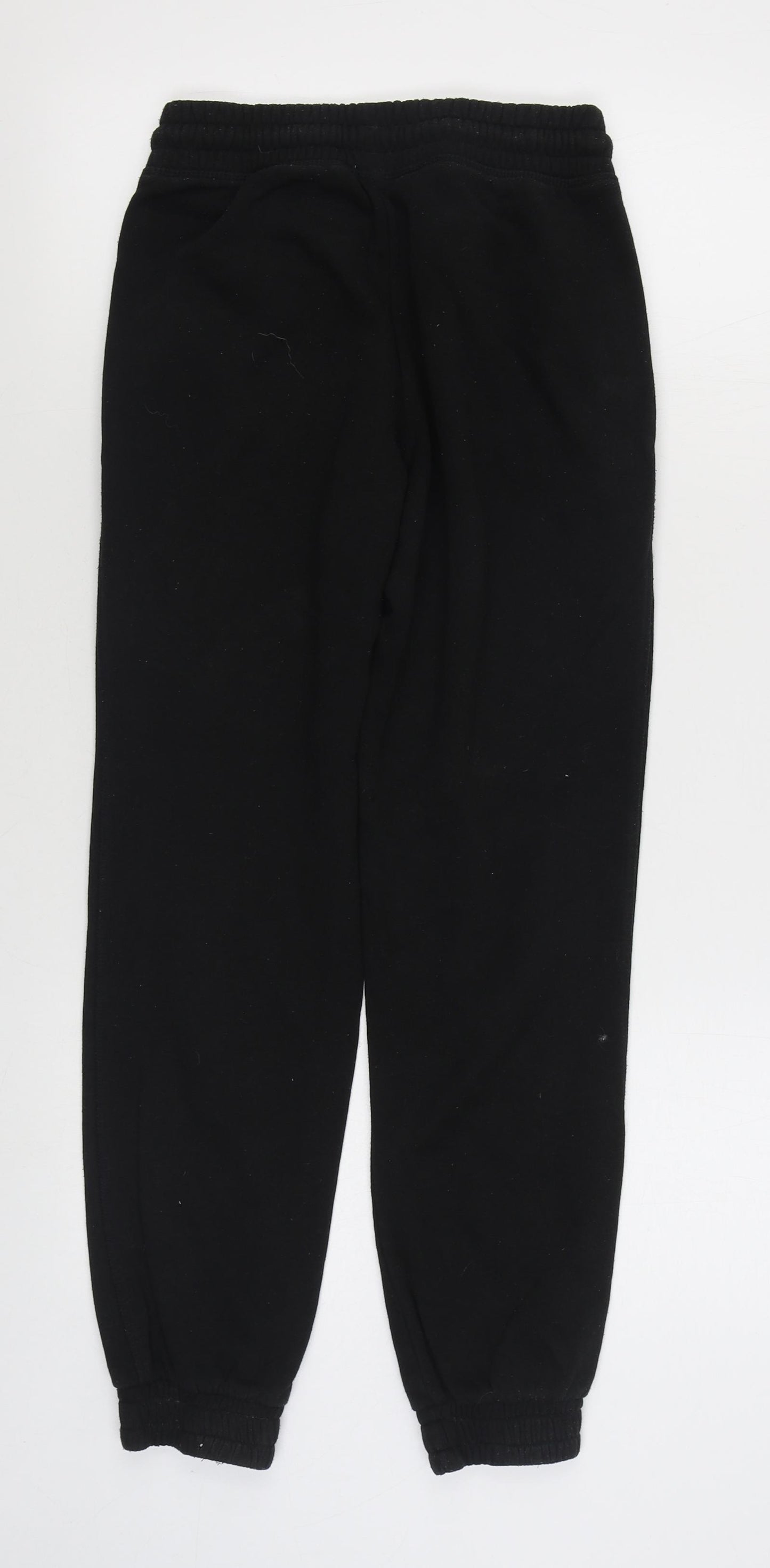 Primark Mens Black  Cotton Jogger Trousers Size 2XS L28 in Regular Tie