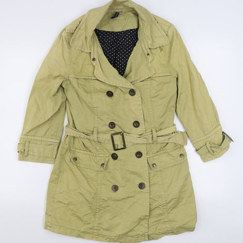 Topshop Womens Beige   Trench Coat Coat Size 10  Button