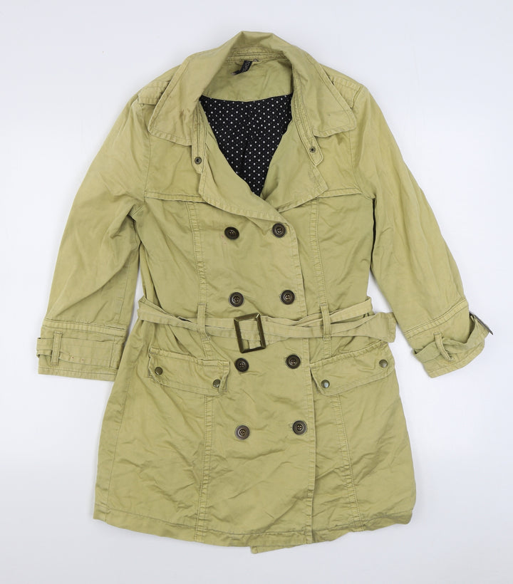 Topshop Womens Beige   Trench Coat Coat Size 10  Button